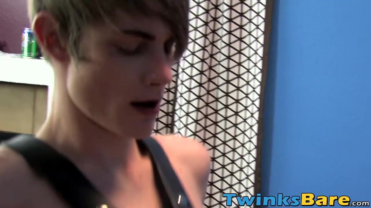 Tied up twinks spitroast bareback ball gaged threesome fuck