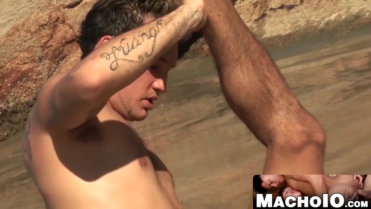 MachoIO.com - Macho Latino rides big raw dick hard at the beach