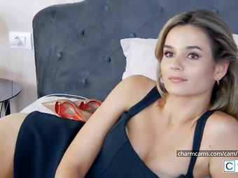 HelenWaldorf – Bedtime Tease in a Short Dress & Heels