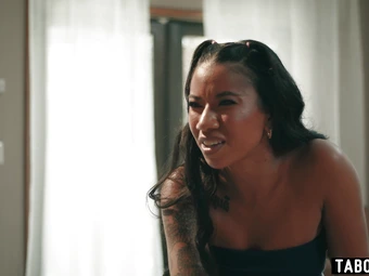 Black teen stepdaughter helps out her cripple BBC stepdad