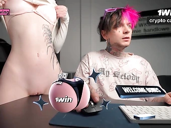Pinkloving stepsister's onanism bust on the table, stepbro nails her, insatiable slut, sloppy girl, molten woman, XXX porn!