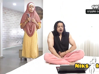 Muslim hijabi breezy sis cum soaked after hard fuck by step brother - molten hard-core porn!